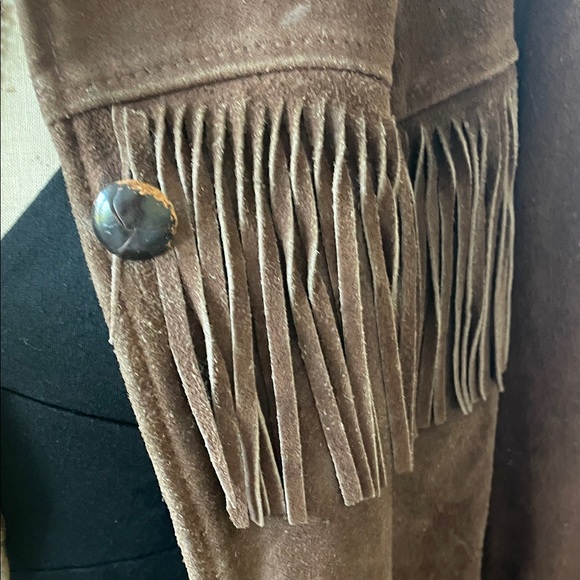 Vintage Suede Leather Fringe  Jacket - Picture 4 of 6